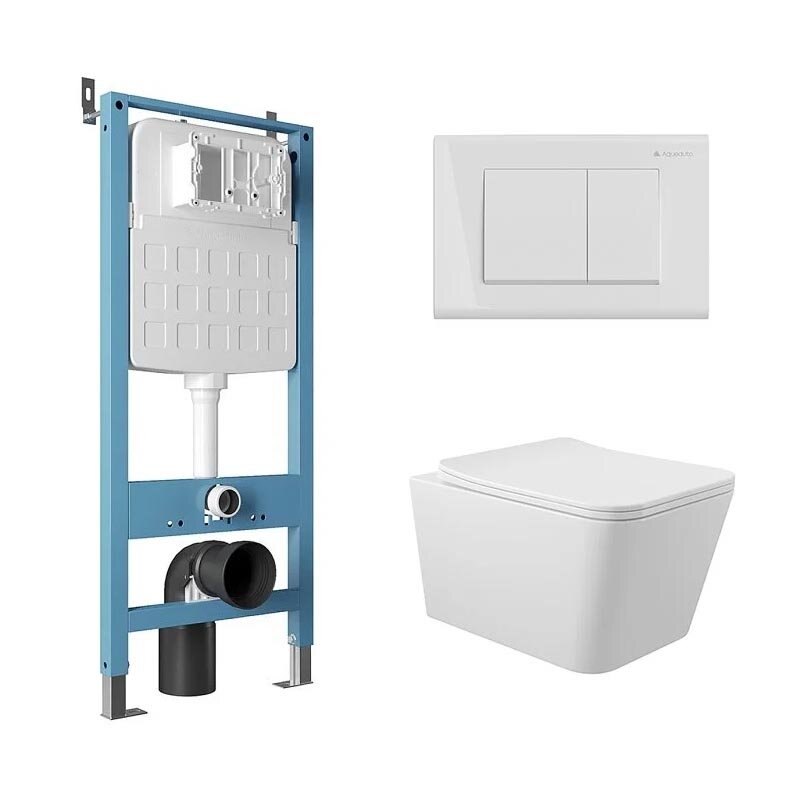 Изображение товара Комплект Aqueduto AQDS012: инсталляция и безободковый унитаз Macio