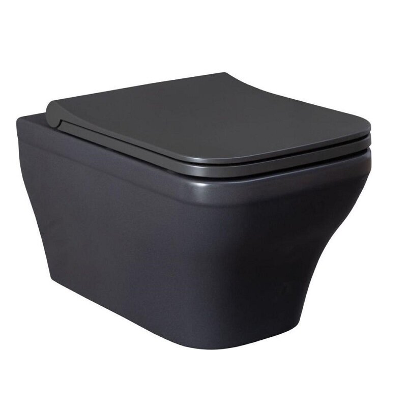 Изображение товара Подвесной унитаз Allen Brau Infinity AN антрацит безободковый каскадный слив