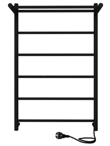 Изображение товара Полотенцесушитель электрический Indigo Line, ширина 50 см, высота 80 см, с полкой, черный муар, LCLE80-50BRPR