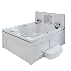 Изображение товара Ванна гидромассажная Радомир Римини Gold 1-30-0-0-4-047Б, 190 x 150 см, цвет белый