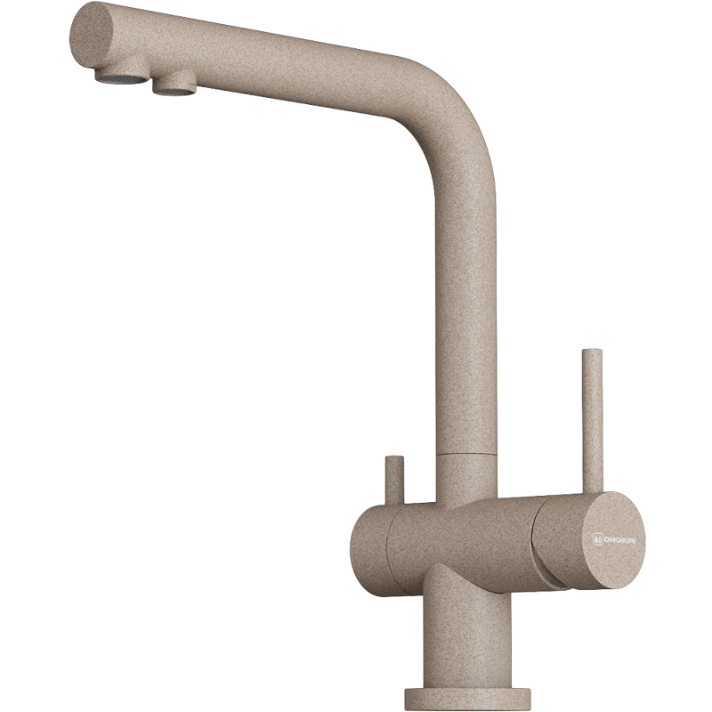 Изображение товара Смеситель для кухни Omoikiri Nagano Nagano-P-SA с подключением к фильтру бежевый