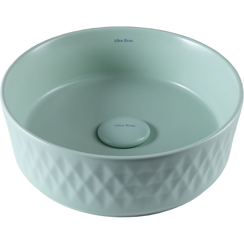 Изображение товара Раковина Allen Brau Fantasy 4.11033.MT, 36 см, накладная, керамика, мятный