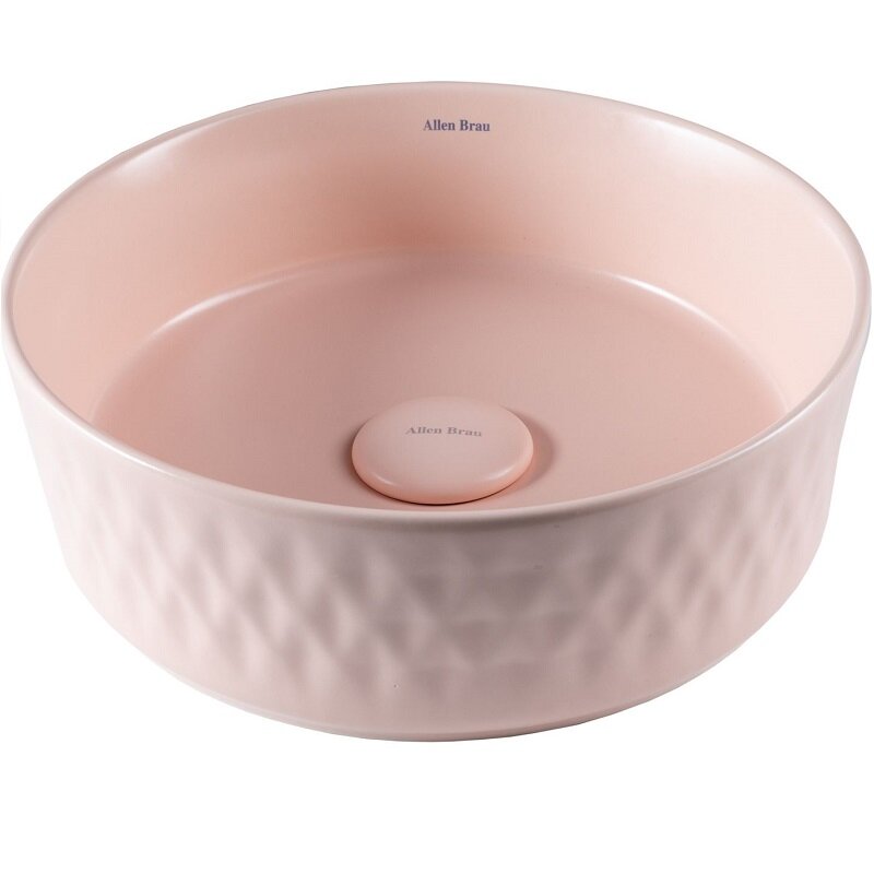 Изображение товара Накладная керамическая раковина Allen Brau Fantasy 36 см розовая