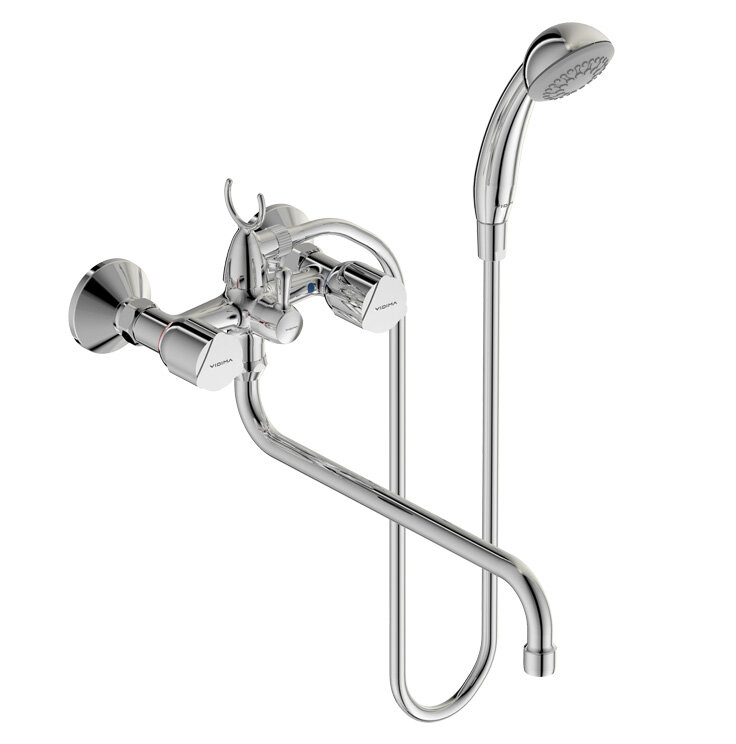 Изображение товара Смеситель Vidima Eco BA163AA для ванны и душа с душевым гарнитуром