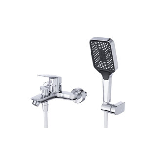 Изображение товара Смеситель BelBagno Due DUE-VASM-CRM для ванны и душа, c душевым гарнитуром, цвет хром