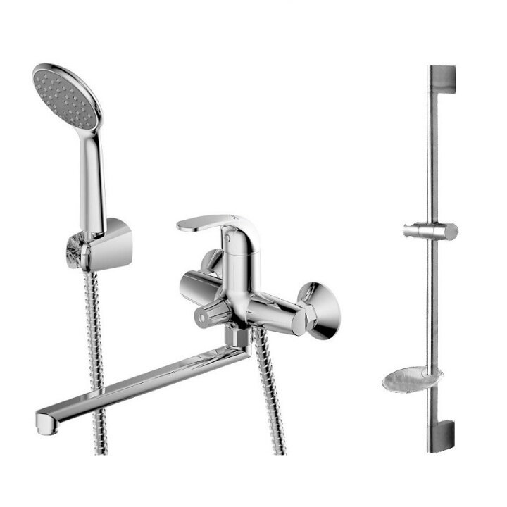 Изображение товара Смеситель Bravat Fit Cet F00416C для ванны c душевой стойкой Изображение товара Смеситель Bravat Fit Cet F00416C для ванны c душевой стойкой