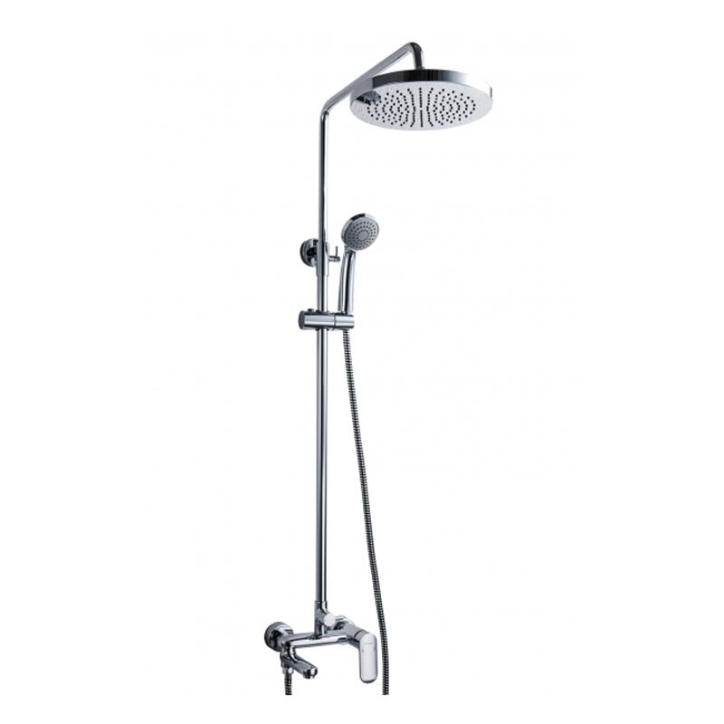 Изображение товара Душевая система Bravat Opal C F6125183CP-A1-RUS для ванны, круглой формы, с изливом, покрытие: хром