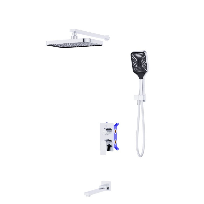 Изображение товара Душевая система BelBagno Due DUE-VDSET-CRM хром современная стильная монтаж