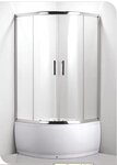 Душевое ограждение Luxus Vetis L012  90 х 90 см, стекло прозрачное, с поддоном - фото 1