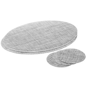 Изображение товара Набор сервировочных салфеток Casy Home 3 шт D46 и D15 см серые для дома и кафе