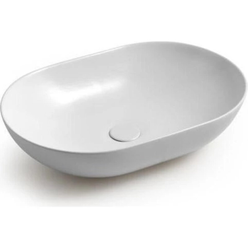 Изображение товара Раковина White Ceramic Balisong W080701 овальная белая керамика 60 см
