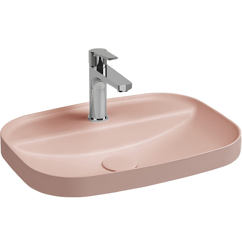 Изображение товара Раковина накладная Allen Brau Fantasy 4.11034.SM 55x40 см керамика розовая