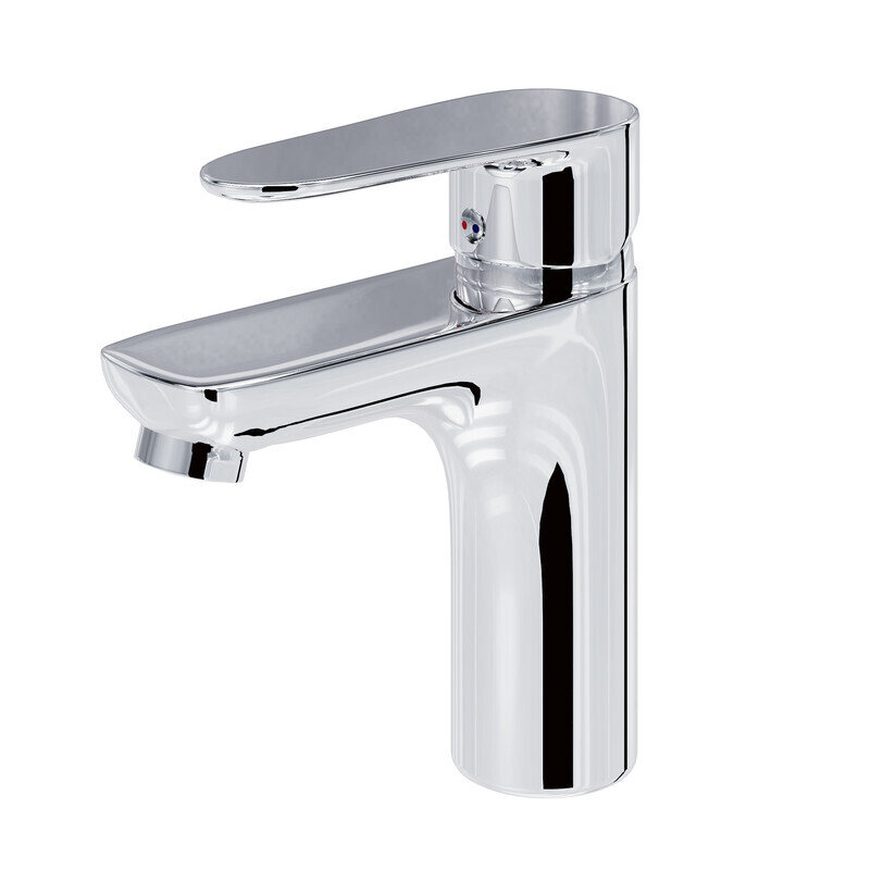 Изображение товара Смеситель для раковины Aringa Рейн AR02010CH с хром покрытием, 4x10.5x13.5 см, однорычажный