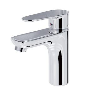 Изображение товара Смеситель для раковины Aringa Рейн AR02010CH с хром покрытием, 4x10.5x13.5 см, однорычажный