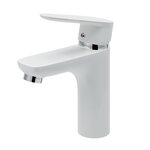 Смеситель для раковины Aringa Рейн AR02011WH, белый/хром - фото 1