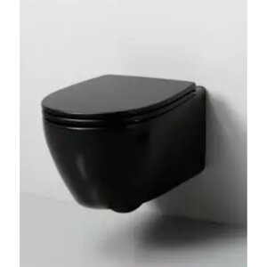 Изображение товара Унитаз подвесной White Ceramic Basic Circle W020305, безободковый, цвет черный матовый