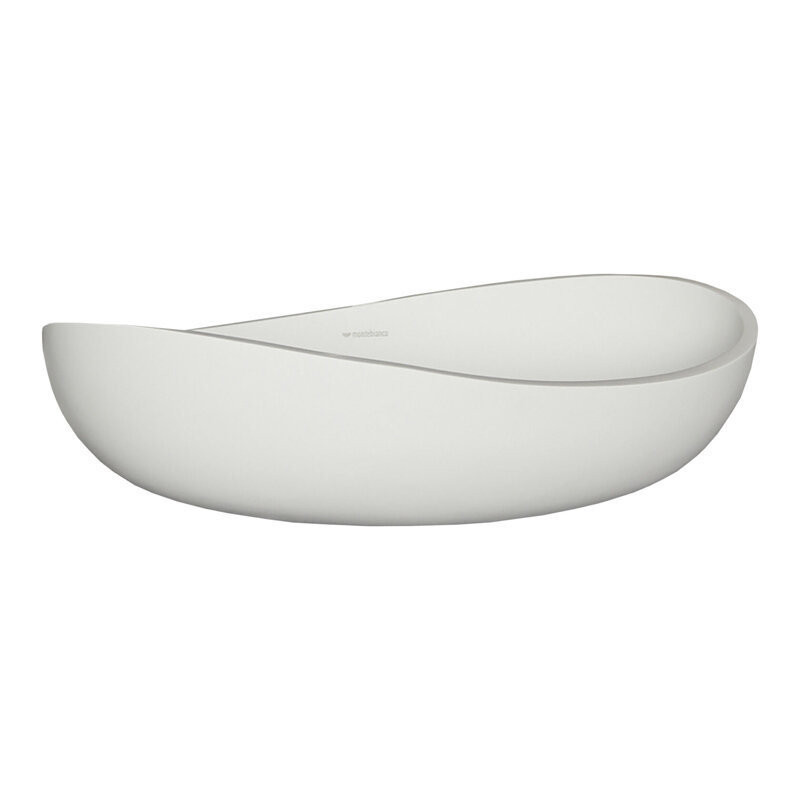 Изображение товара Раковина Montebianco Onda 11020 Овальная накладная 60 см Белый матовый