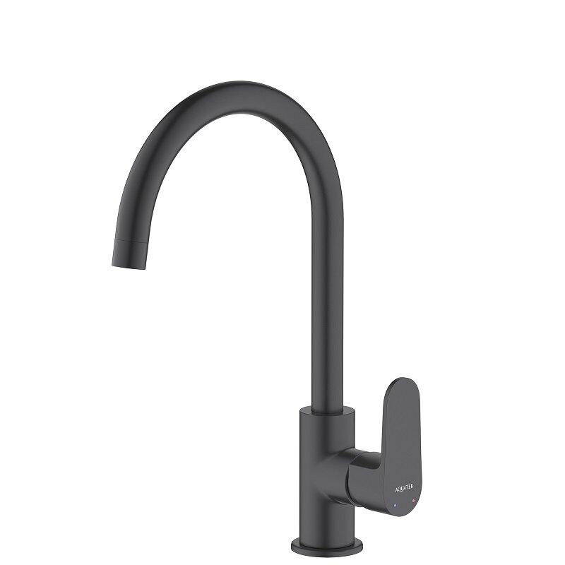 Изображение товара Смеситель для кухонной мойки Aquatek Оберон AQ1282MB черный матовый