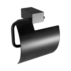 Изображение товара Держатель туалетной бумаги Lemark Smooth Line черный матовый настенный
