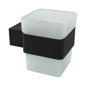 Изображение товара Стакан Lemark Smooth Line черный матовый для зубных щеток подвесной