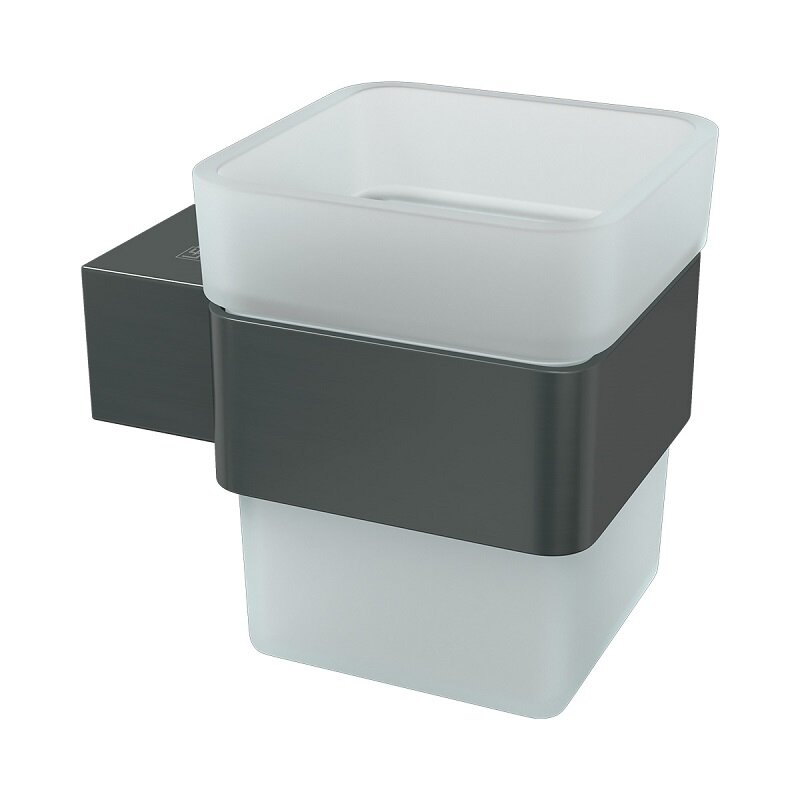 Изображение товара Стакан Lemark Smooth Line, 9736015, держатель PVD графит