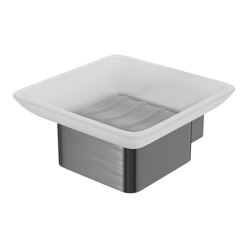 Изображение товара Мыльница Lemark Smooth Line, 9746018, держатель PVD графит