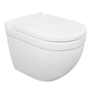 Изображение товара Подвесной безободковый унитаз Azario Fora AZ-0017-UQ1 торнадо микролифт белый