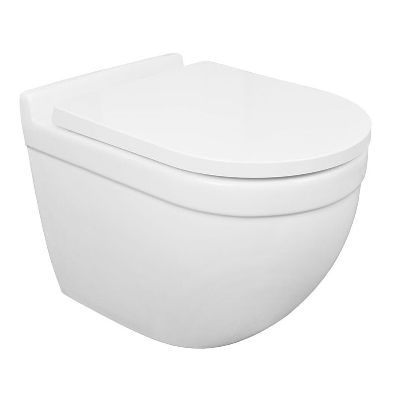 Изображение товара Подвесной безободковый унитаз Azario Fora AZ-0017-UQ1, крышка микролифт, смыв торнадо, белый Изображение товара Подвесной безободковый унитаз Azario Fora AZ-0017-UQ1, крышка микролифт, смыв торнадо, белый