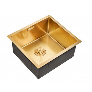 Изображение товара Мойка кухонная Milacio Denia 48 Steel золото брашированное 48 см