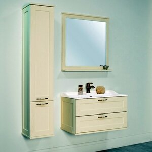 Изображение товара Тумба под раковину Акватон Леон 80 1A186301LBPR0 подвесная, дуб бежевый