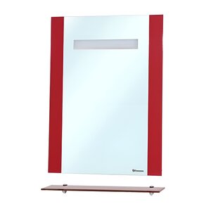 Изображение товара Зеркало с полкой Bellezza Берта, 4610712050031, 75 см, с подсветкой, цвет красный