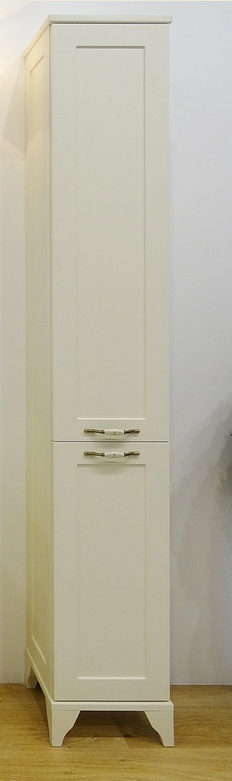 Изображение товара Напольный пенал для ванной комнаты Акватон Леон Н МДФ белый и бежевый