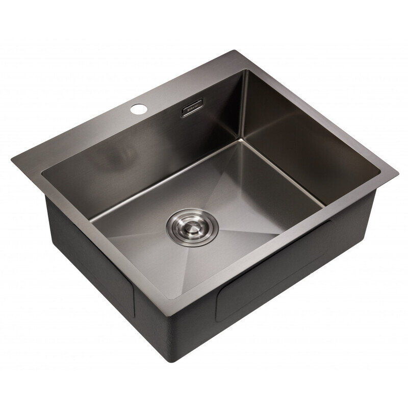 Изображение товара Мойка кухонная Milacio Denia 59 Steel, MC.77499, 59 см, вороненая сталь, gunmetal