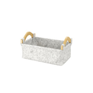 Изображение товара Корзина для ванной комнаты WasserKraft Aula WB-110-S, ширина 27.5 см, глубина 17 см, высота 10.5 см, серая