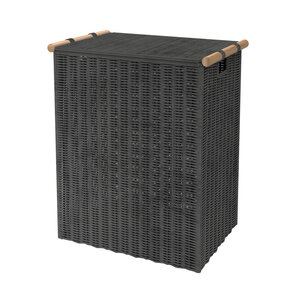 Изображение товара Корзина для белья WasserKraft Gollach WB-330-L, ширина 42 см, глубина 30 см, высота 52 см, черная