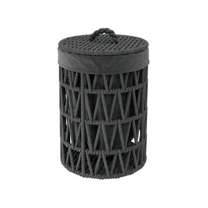 Изображение товара Корзина для белья WasserKraft Mosel WB-460-S, ширина 36 см, глубина 36 см, высота 55 см, черная