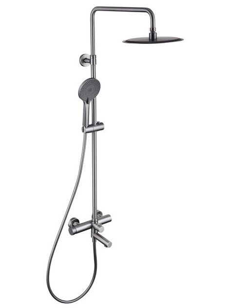 Изображение товара Душевая система Caprigo Don 53-310-GUN 25 см воронёная сталь Gunmetal