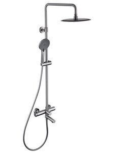 Изображение товара Душевая система Caprigo Don, 53-310-GUN, верхний душ 25 см, воронёная сталь, gunmetal