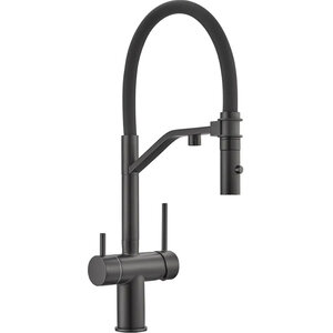 Изображение товара Смеситель для кухонной мойки Milacio MCU.557.TB с подключением к фильтру Total Black