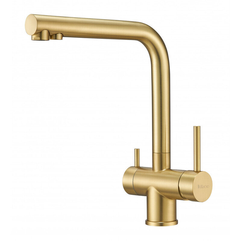 Изображение товара Смеситель для кухонной мойки Milacio MCU.558.GD с подключением к фильтру золото