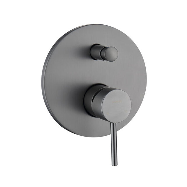 Изображение товара Смеситель для душа Caprigo Don 53-051-GUN с однорычажным управлением и цветом gunmetal