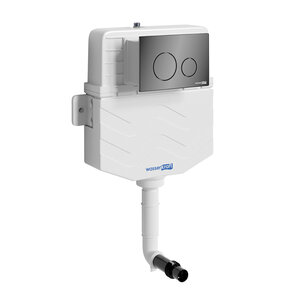 Изображение товара Смывной бачок WasserKraft Aller 10 с механической кнопкой черный глянец 10 лет гарантия