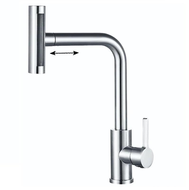 Изображение товара Смеситель для кухни Zorg Steel Hammer SH 093 CR с вытяжной лейкой хром