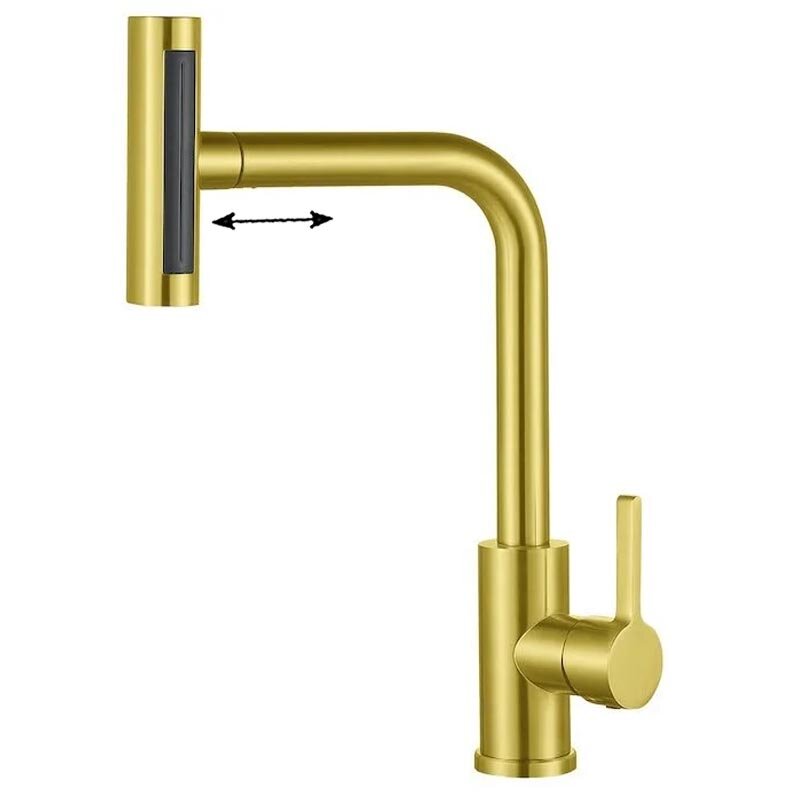 Изображение товара Смеситель для кухни Zorg Steel Hammer SH 093 PVD BRONZE с вытяжной лейкой