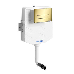 Изображение товара Смывной бачок WasserKraft Aller 10 10TLT.031.ME.PG03, для унитазов, с механической кнопкой смыва цвет - золото глянцевое