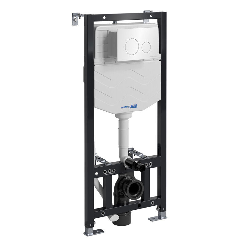 Изображение товара Инсталляция для унитаза WasserKraft Aller 10 с механической клавишей белая Изображение товара Инсталляция для унитаза WasserKraft Aller 10 с механической клавишей белая