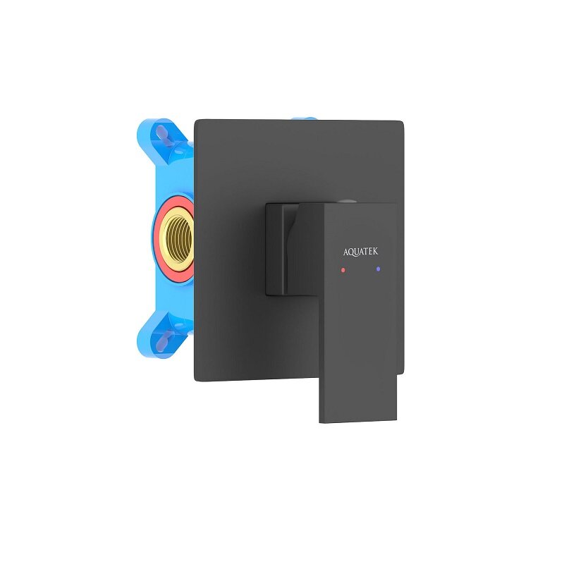 Изображение товара Смеситель Aquatek Либра AQ1666MB для душа, цвет черный матовый