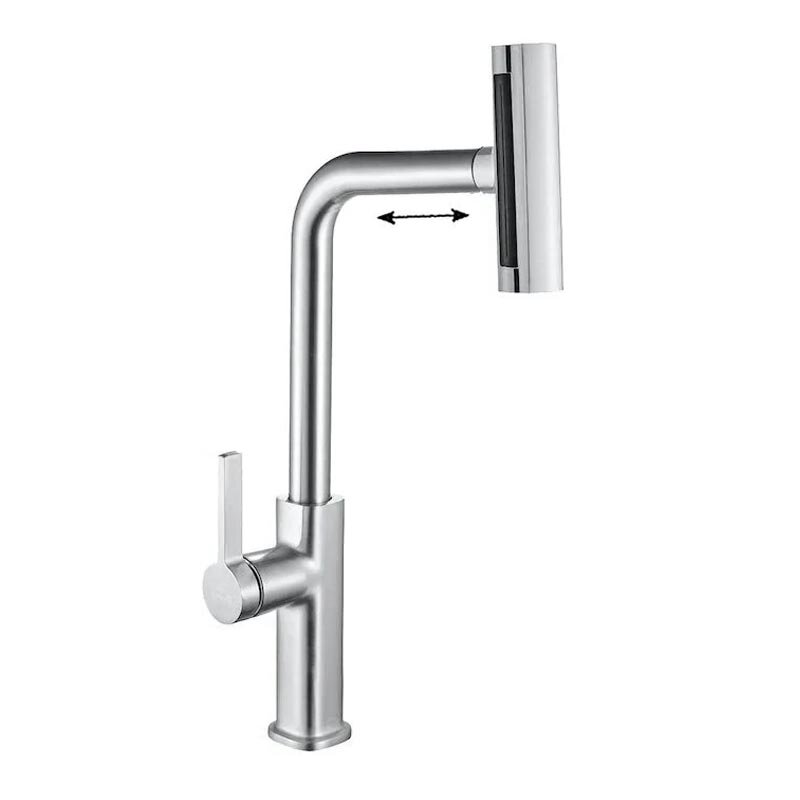 Изображение товара Смеситель для кухни Zorg Steel Hammer SH 092 SATIN с вытяжной лейкой, сатин