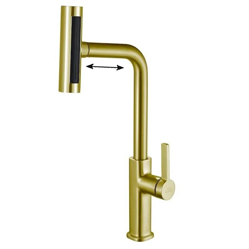 Изображение товара Смеситель для кухни Zorg Steel Hammer SH 092 PVD BRONZE с вытяжной лейкой, бронза