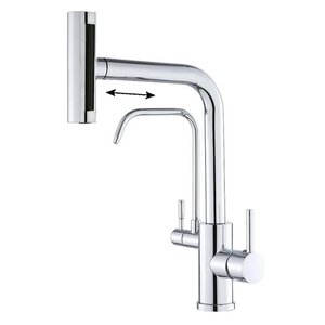 Изображение товара Смеситель для кухни под фильтр Zorg Steel Hammer SH 091 CR с вытяжной лейкой